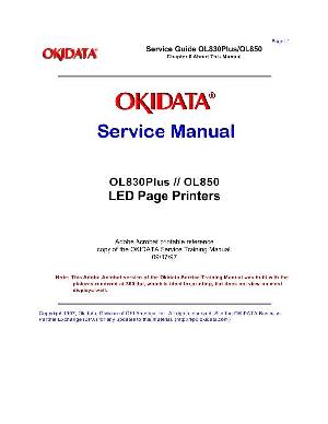 Сервисная инструкция Okidata OL-830PLUS, OL-850 ― Manual-Shop.ru