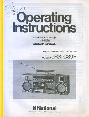 Сервисная инструкция NATIONAL RX-C39F ― Manual-Shop.ru