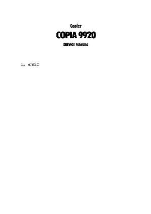 Сервисная инструкция Olivetti COPIA 9920 ― Manual-Shop.ru