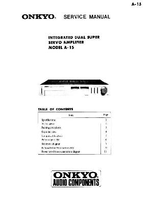 Сервисная инструкция Onkyo A-15 ― Manual-Shop.ru