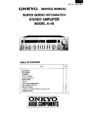 Сервисная инструкция Onkyo A-45 ― Manual-Shop.ru