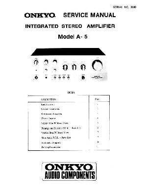 Сервисная инструкция Onkyo A-5 ― Manual-Shop.ru