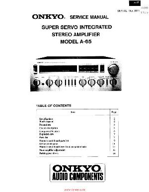Сервисная инструкция Onkyo A-65 ― Manual-Shop.ru