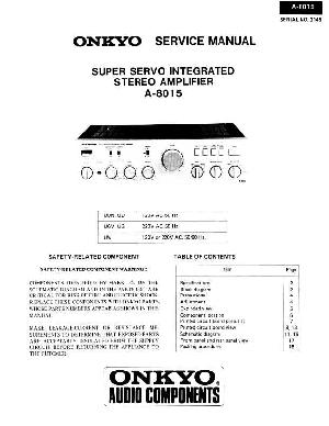 Сервисная инструкция Onkyo A-8015 ― Manual-Shop.ru