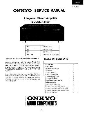 Сервисная инструкция Onkyo A-8190 ― Manual-Shop.ru