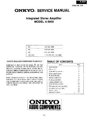 Сервисная инструкция Onkyo A-8800 ― Manual-Shop.ru