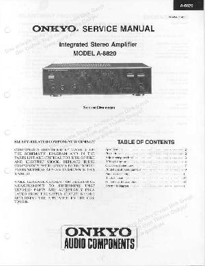 Сервисная инструкция Onkyo A-8820 ― Manual-Shop.ru