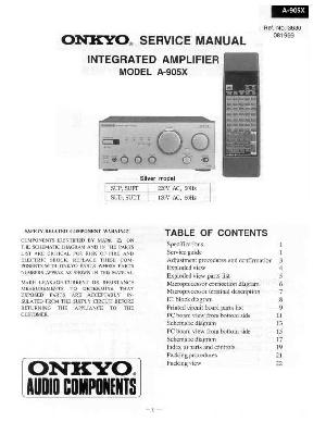 Сервисная инструкция Onkyo A-905X ― Manual-Shop.ru