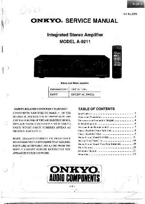 Сервисная инструкция Onkyo A-9211 ― Manual-Shop.ru