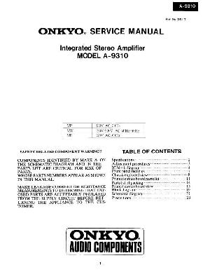 Сервисная инструкция Onkyo A-9310 ― Manual-Shop.ru