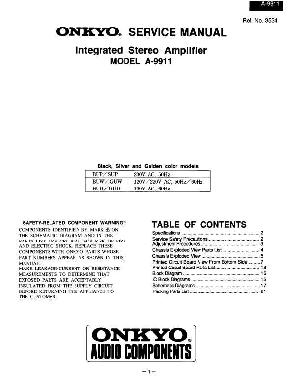 Сервисная инструкция Onkyo A-9911 ― Manual-Shop.ru