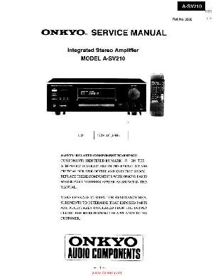 Сервисная инструкция Onkyo A-SV210 ― Manual-Shop.ru