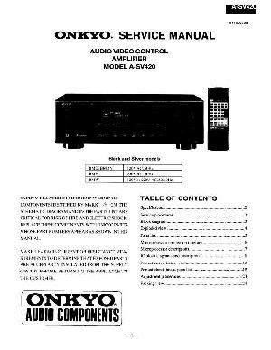Сервисная инструкция Onkyo A-SV420 ― Manual-Shop.ru