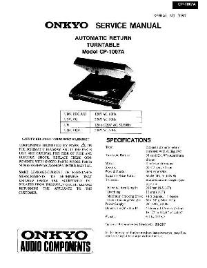Сервисная инструкция Onkyo CP-1007A ― Manual-Shop.ru