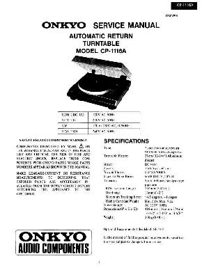 Сервисная инструкция Onkyo CP-1116A ― Manual-Shop.ru
