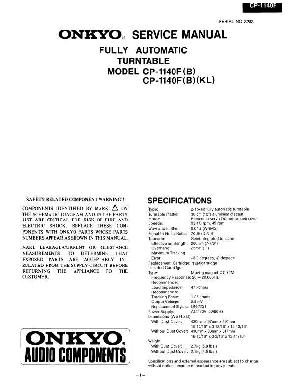 Сервисная инструкция Onkyo CP-1140F ― Manual-Shop.ru