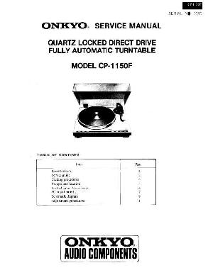 Сервисная инструкция Onkyo CP-1150F ― Manual-Shop.ru