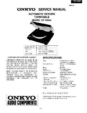 Сервисная инструкция Onkyo CP-1200A ― Manual-Shop.ru