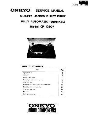 Сервисная инструкция Onkyo CP-1280F ― Manual-Shop.ru