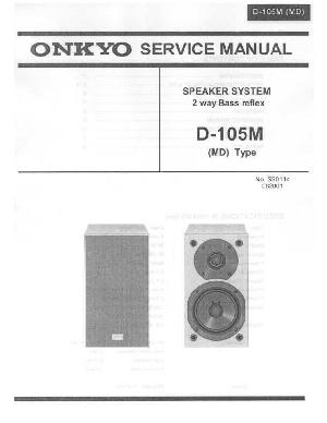 Сервисная инструкция Onkyo D-105M ― Manual-Shop.ru