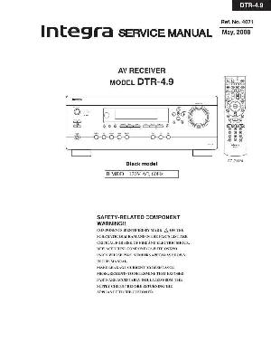 Сервисная инструкция Onkyo DTR-4.9 Integra ― Manual-Shop.ru