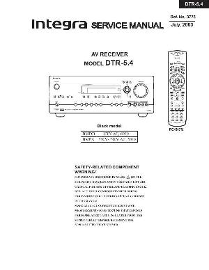Сервисная инструкция Onkyo DTR-5.4 ― Manual-Shop.ru
