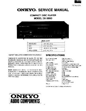 Сервисная инструкция Onkyo DX-3800 ― Manual-Shop.ru