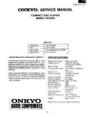 Сервисная инструкция Onkyo DX-5500 ― Manual-Shop.ru
