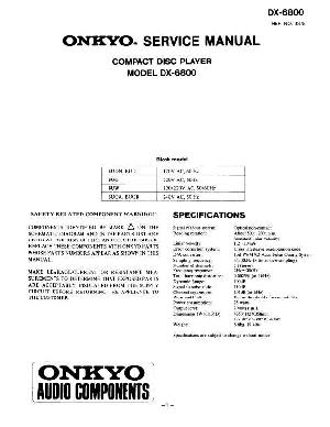Сервисная инструкция Onkyo DX-6800 ― Manual-Shop.ru