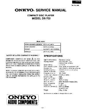 Сервисная инструкция Onkyo DX-700 ― Manual-Shop.ru