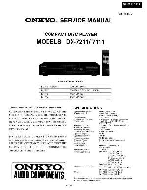 Сервисная инструкция Onkyo DX-7211, DX-7111 ― Manual-Shop.ru