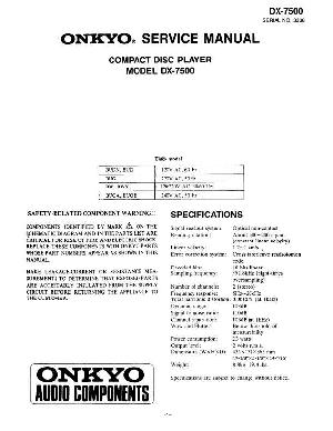 Сервисная инструкция Onkyo DX-7500 ― Manual-Shop.ru