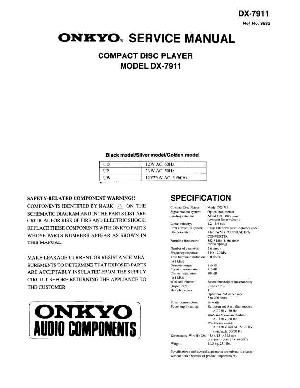 Сервисная инструкция Onkyo DX-7911 ― Manual-Shop.ru
