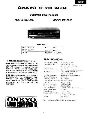 Сервисная инструкция Onkyo DX-C606, DX-C909 ― Manual-Shop.ru