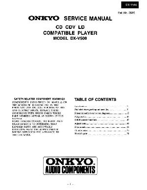 Сервисная инструкция Onkyo DX-V500 ― Manual-Shop.ru