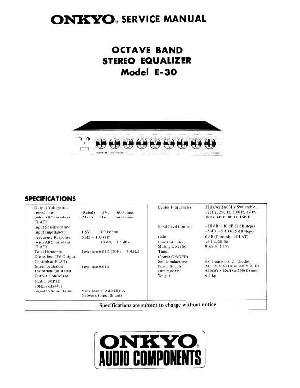Сервисная инструкция Onkyo E-30 ― Manual-Shop.ru