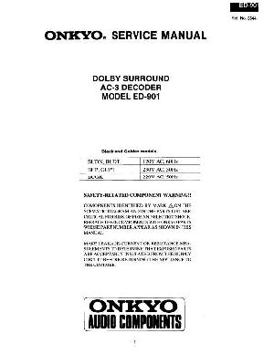Сервисная инструкция Onkyo ED-901 ― Manual-Shop.ru
