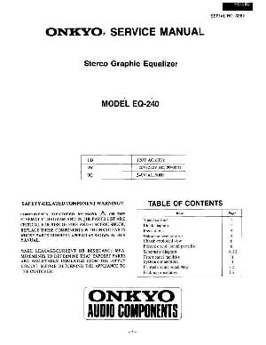 Сервисная инструкция Onkyo EQ-240 ― Manual-Shop.ru