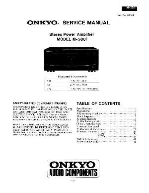 Service manual Onkyo M-588F ― Manual-Shop.ru