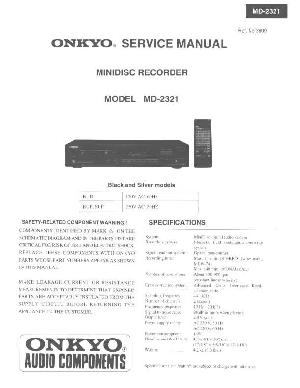 Сервисная инструкция Onkyo MD-2321 ― Manual-Shop.ru