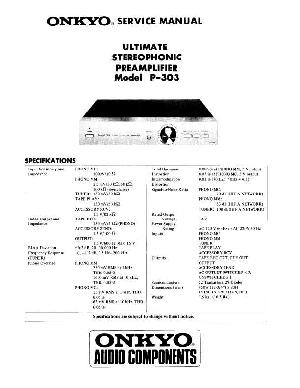 Сервисная инструкция Onkyo P-303 ― Manual-Shop.ru