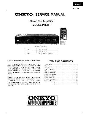 Сервисная инструкция Onkyo P-388F ― Manual-Shop.ru