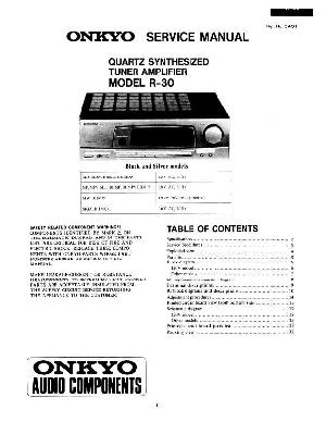 Сервисная инструкция Onkyo R-30 ― Manual-Shop.ru
