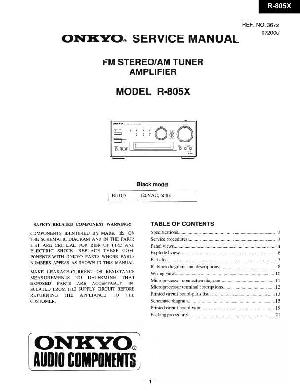 Сервисная инструкция Onkyo R-805X ― Manual-Shop.ru