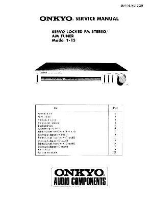 Сервисная инструкция Onkyo T-15 ― Manual-Shop.ru