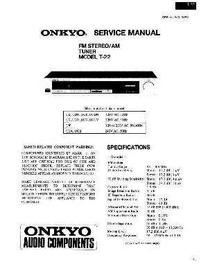 Сервисная инструкция Onkyo T-22 ― Manual-Shop.ru