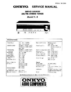 Сервисная инструкция Onkyo T-4 ― Manual-Shop.ru