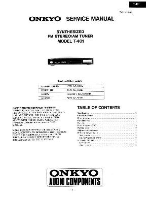 Сервисная инструкция Onkyo T-401 ― Manual-Shop.ru