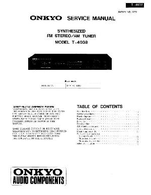 Сервисная инструкция Onkyo T-4038 ― Manual-Shop.ru