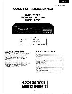 Сервисная инструкция Onkyo T-4700 ― Manual-Shop.ru